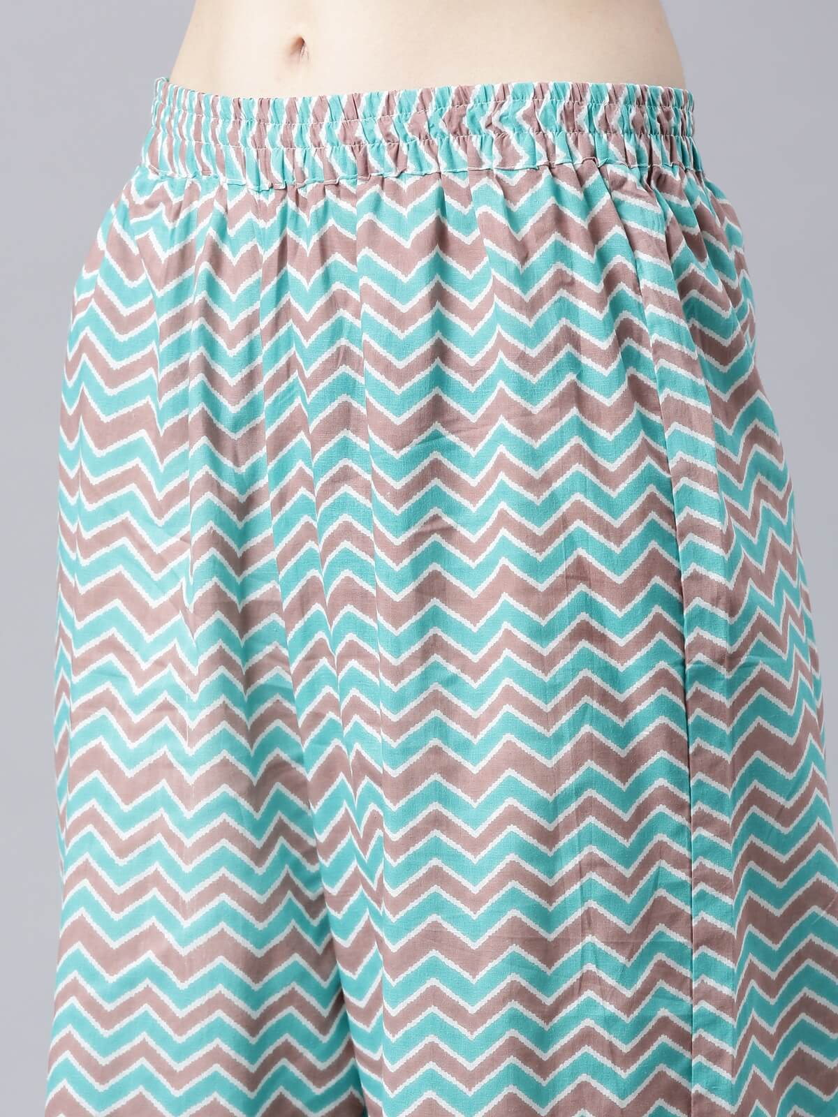 Breathable Printed Pure Cotton Kurta Palazzo Sets