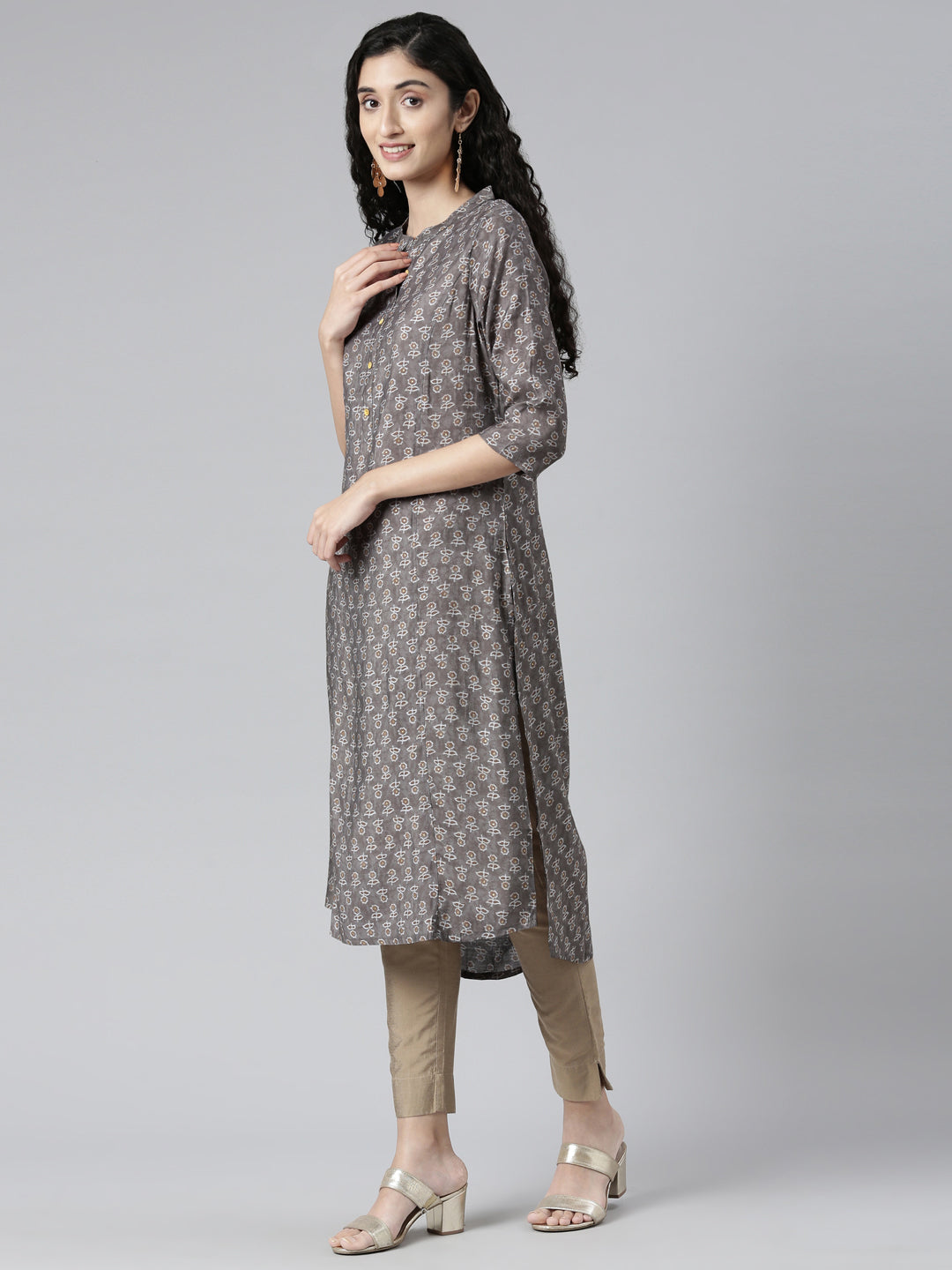 Gorgeous Peach High-Low Kurta with Princess Line Cut