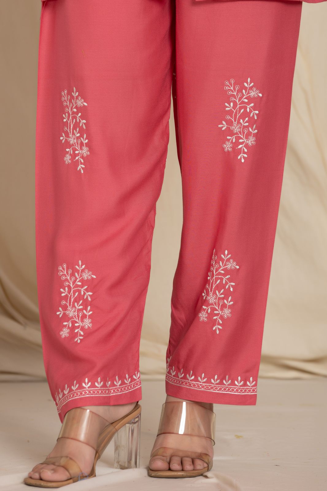 Casual Maroon Color Cotton Printed Cord Set