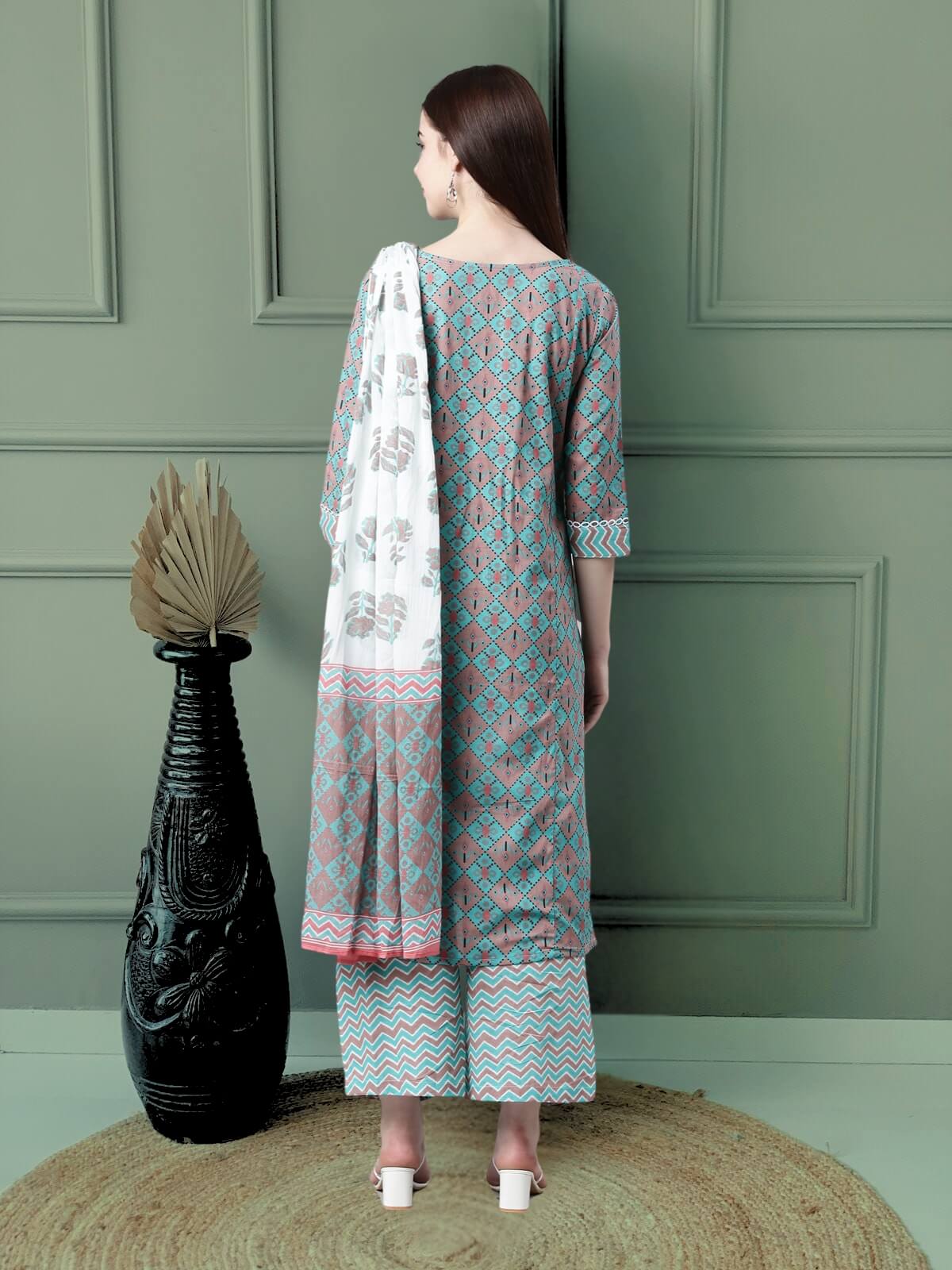 Breathable Printed Pure Cotton Kurta Palazzo Sets