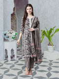 Women's Grey Round Neck Cotton Kurta Set with Dupatta