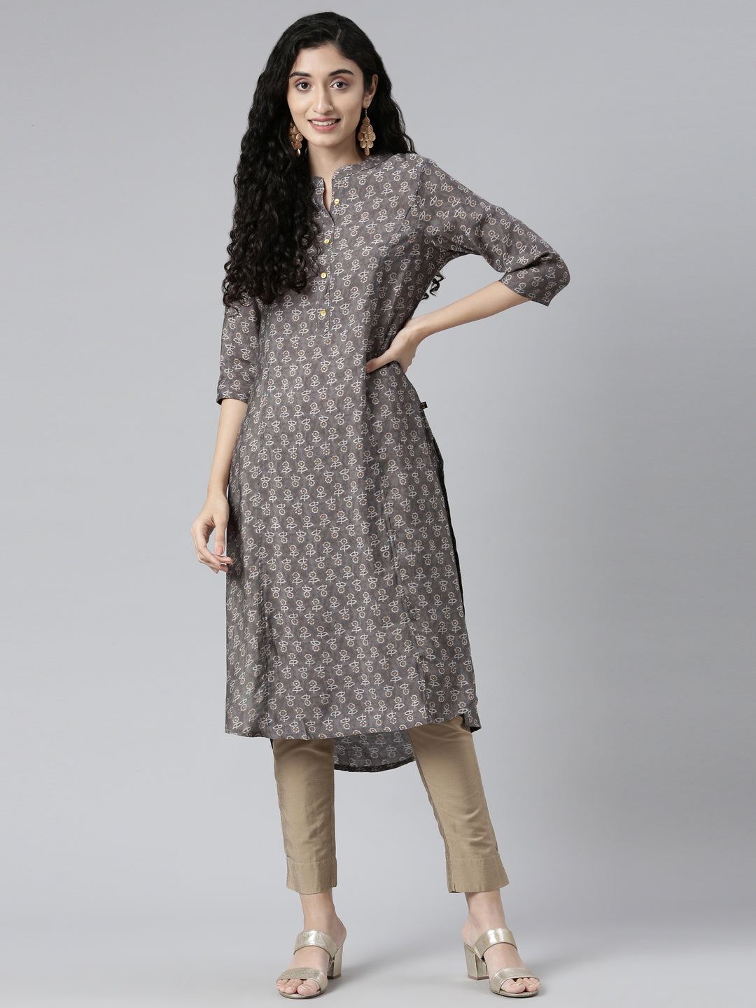 Gorgeous Peach High-Low Kurta with Princess Line Cut