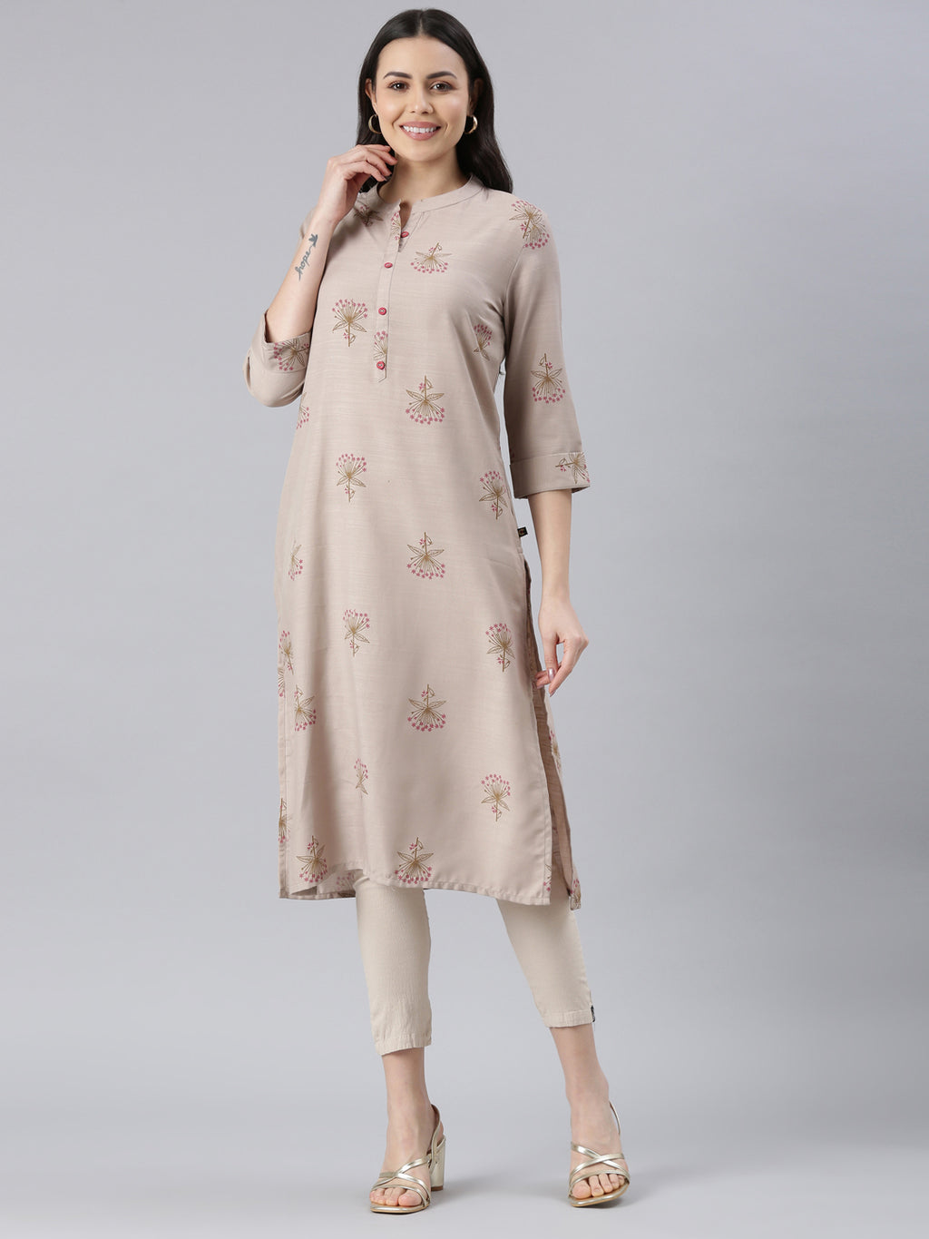 Chiku Color Floral Printed Cotton Silk