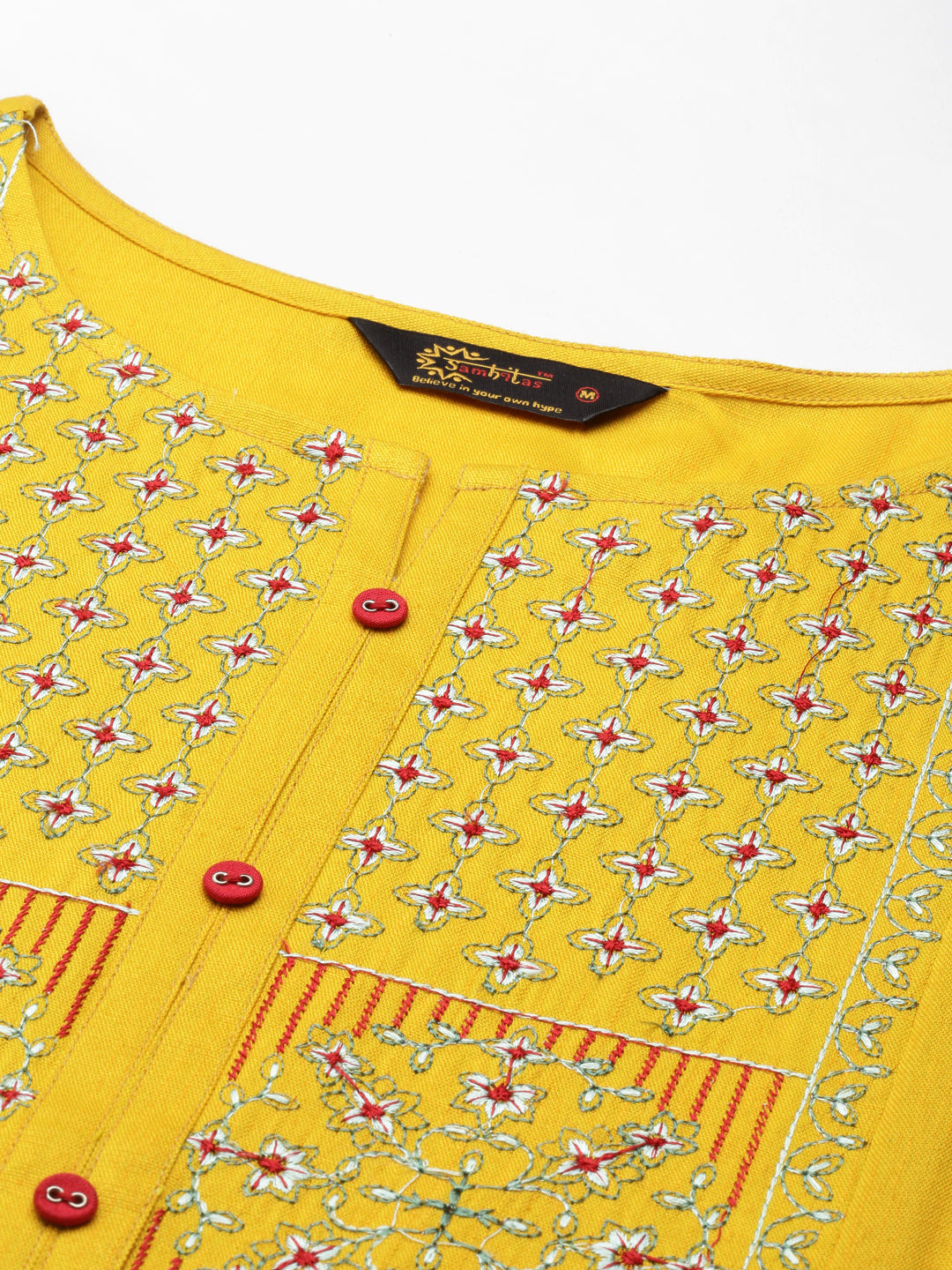 Elegant Yellow Viscose Rayon Flared Kurta for Women from samhitas apparel