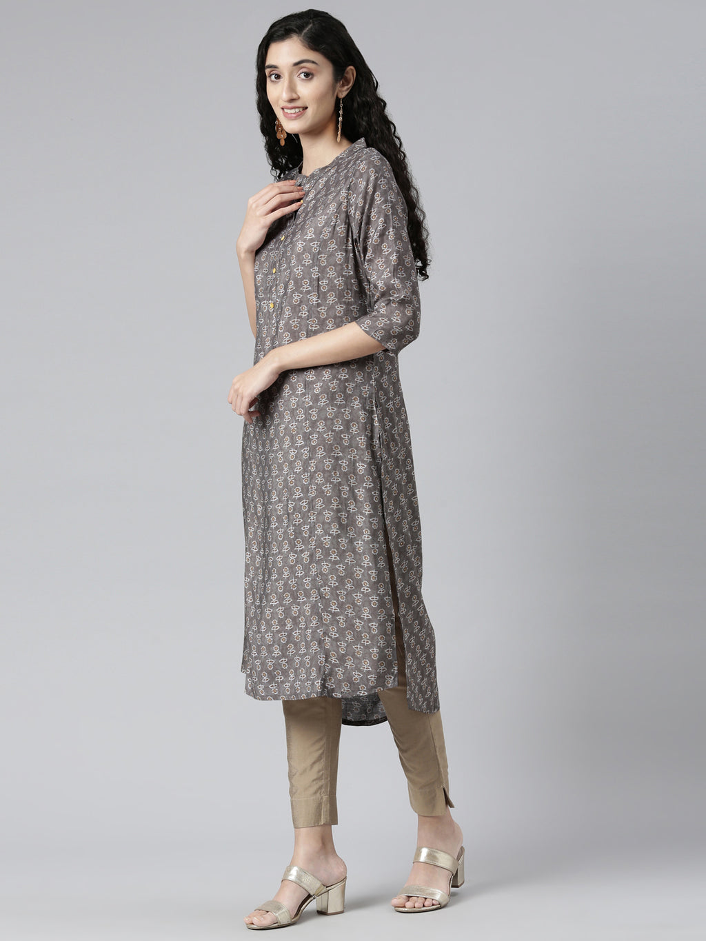 Gorgeous Peach High-Low Kurta with Princess Line Cut