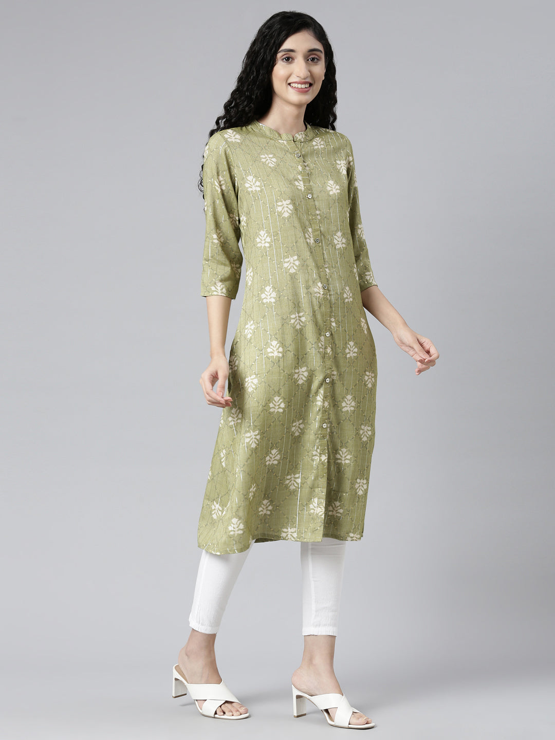 Buy Geometric Viscose Rayon Kurta for Women from samhitas