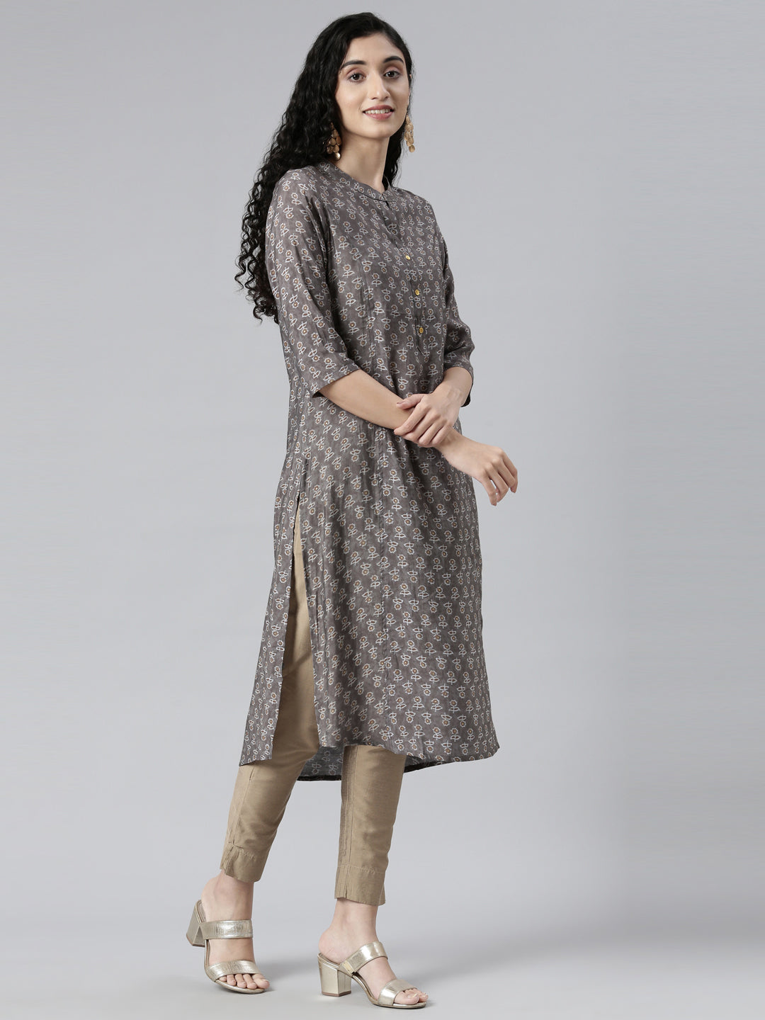 Gorgeous Peach High-Low Kurta with Princess Line Cut