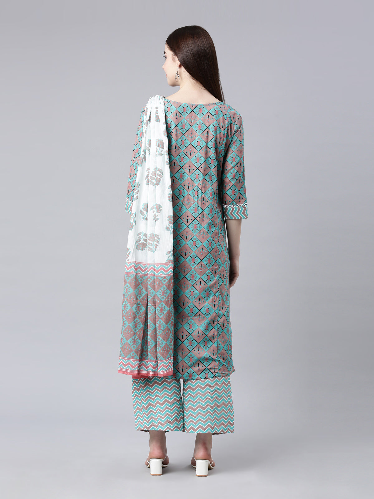 Breathable Printed Pure Cotton Kurta Palazzo Sets from samhitas apparel