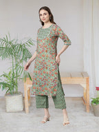 Mint Green Kurti Set For Women