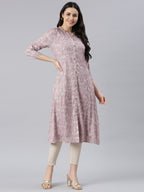 Viscose Rayon lavender color Kurtas online India from samhitas