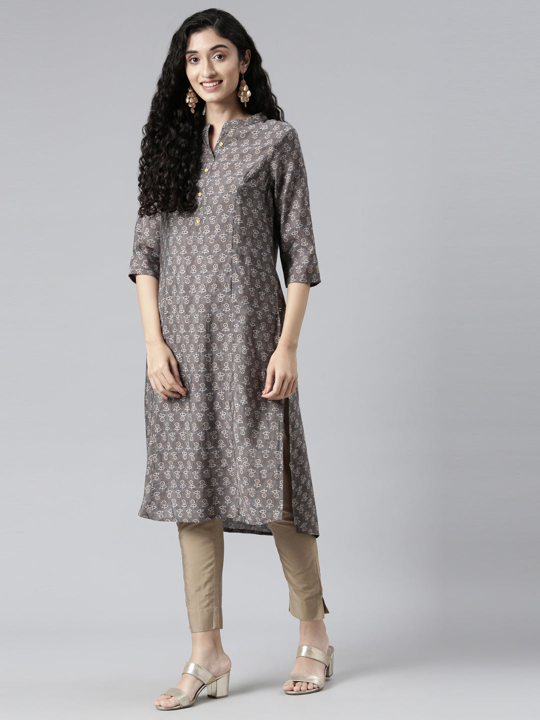 Gorgeous Peach High-Low Kurta with Princess Line Cut