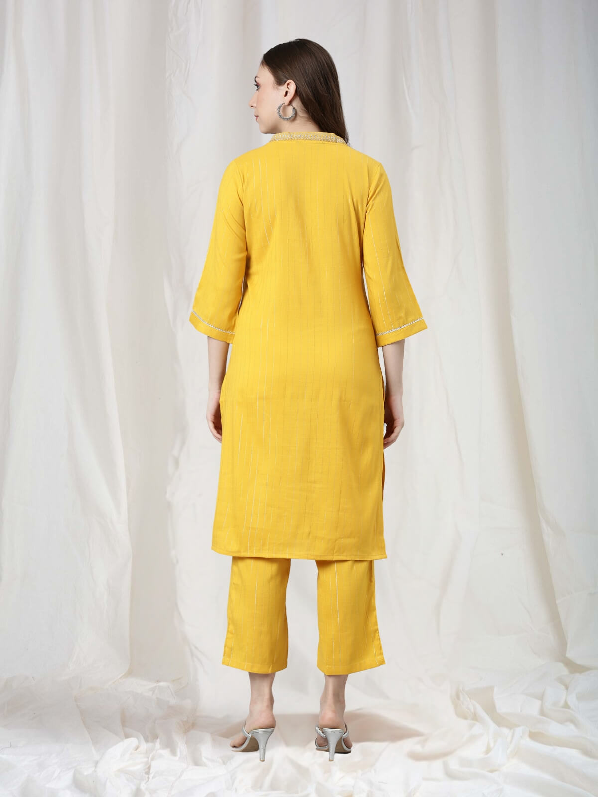 Samhitas Chrome Yellow Kurti With Pants