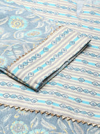 Elegant Blue Women's Viscose Rayon Kurta Pant Set from samhitas apparel