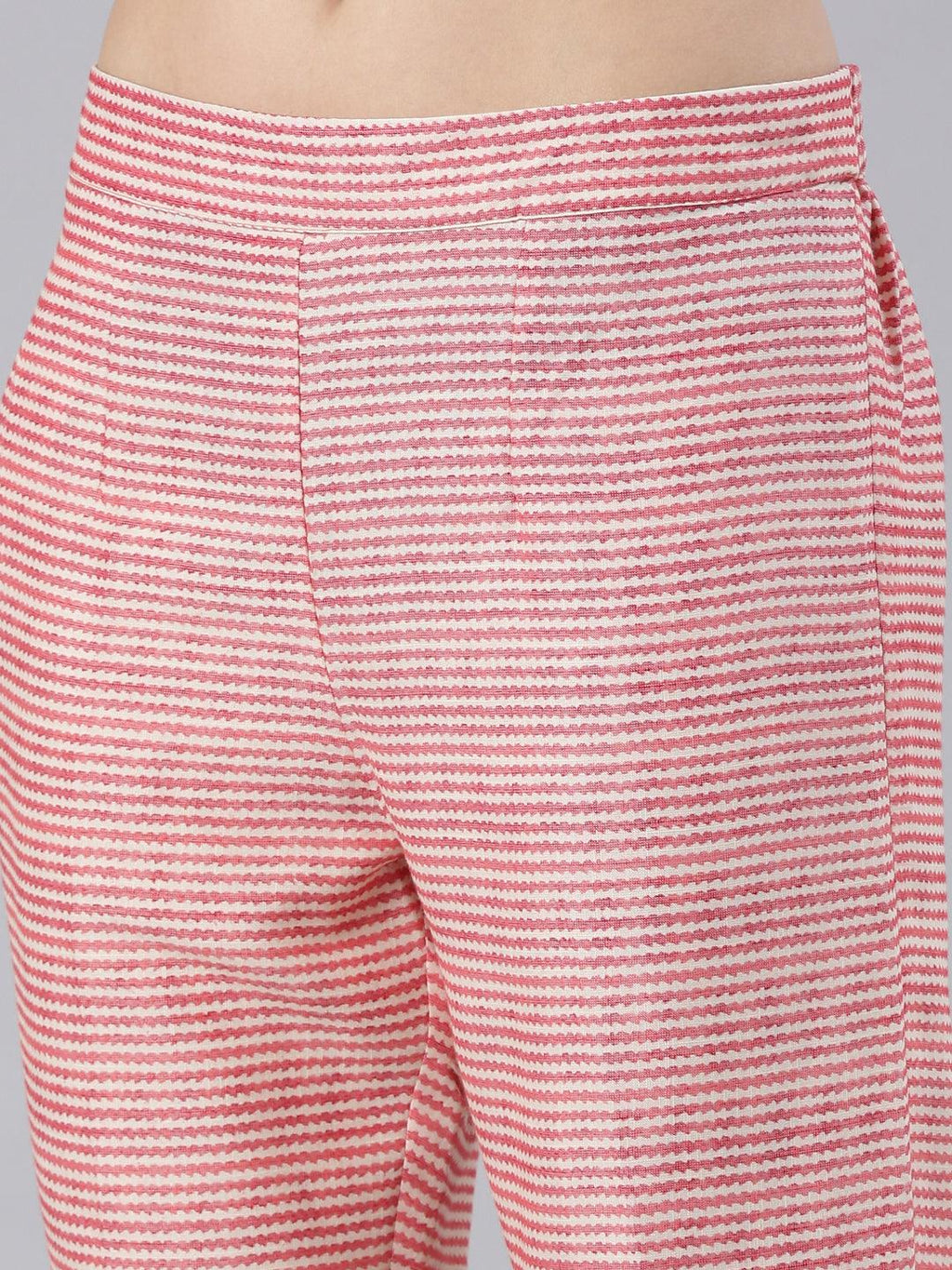 Women's Peach Viscose Rayon Kurti Set from samhitas apparel