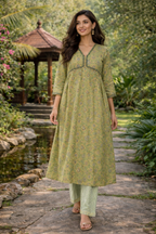 Elegant Kurta Set for Women -Mint Green