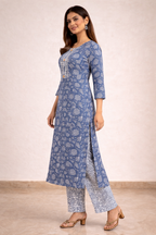 Elegant Kurta Set for Women- Blue
