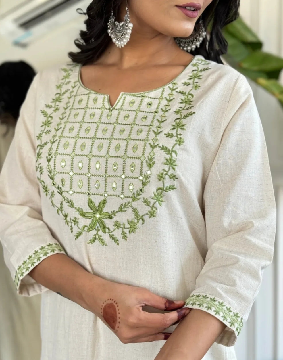 Beautiful Green Kurta Set with Silk Dupatta
