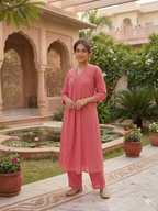 Elegant Kurta Set for Women -Dark Pink