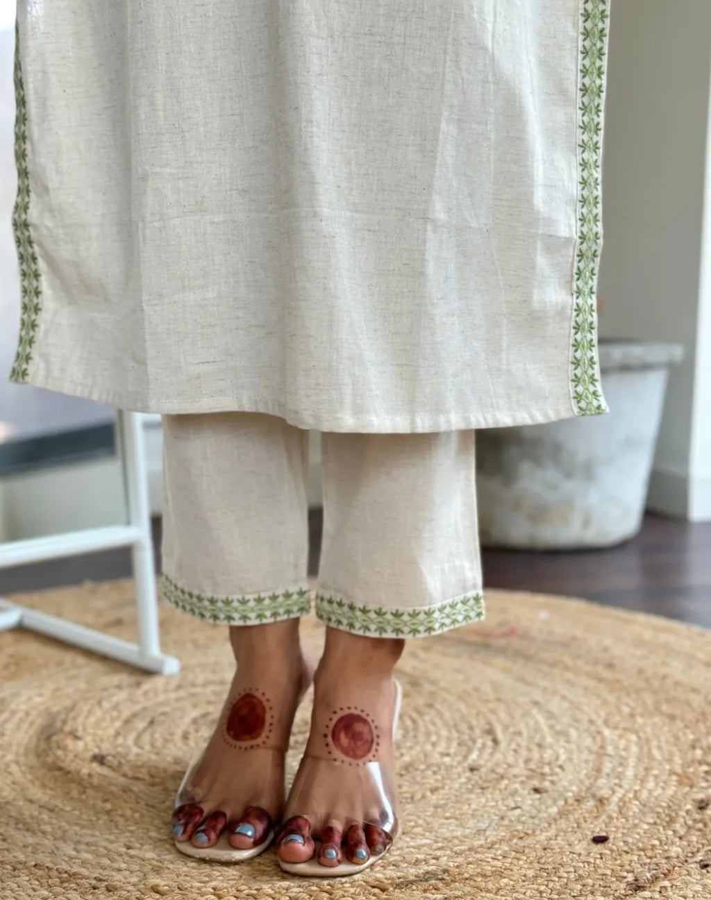 Beautiful Green Kurta Set with Silk Dupatta