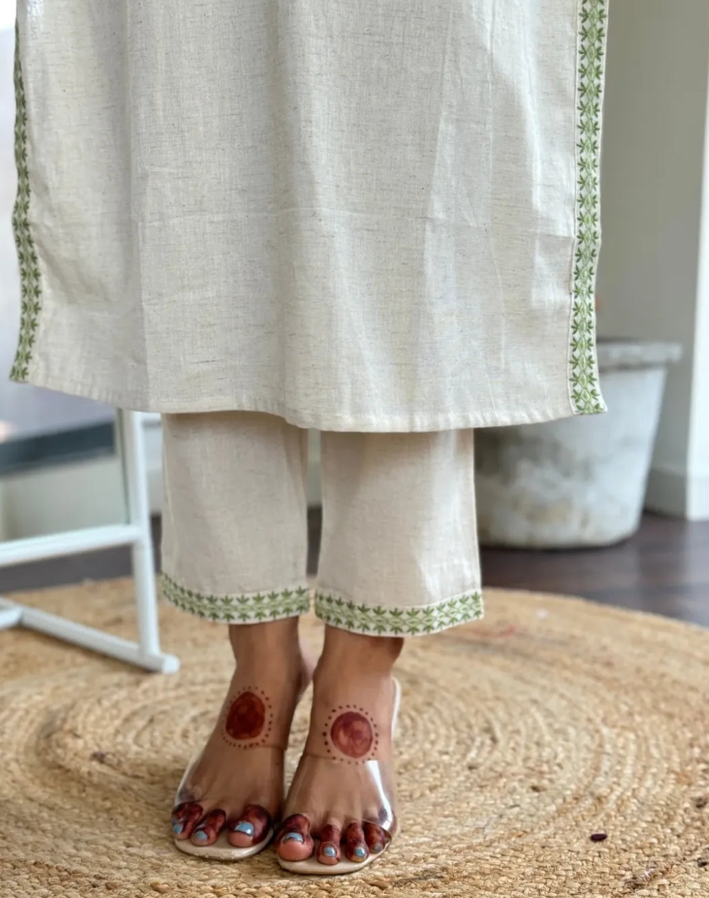 Beautiful Green Kurta Set with Silk Dupatta