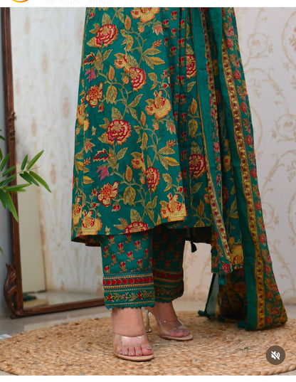 Embroidered With Suqes Beautifully Decorated Heavy Suit  Paired With Matching Pants