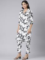 Monochrome Bloom Printed Co-ord Set