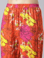 Tropical Bloom Printed Red Co-ord Set