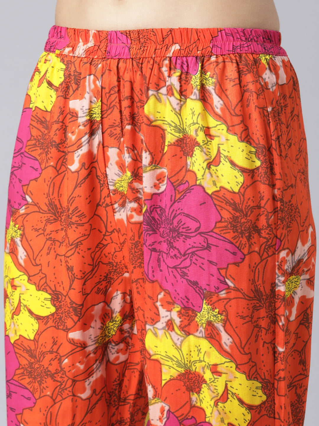 Tropical Bloom Printed Red Co-ord Set